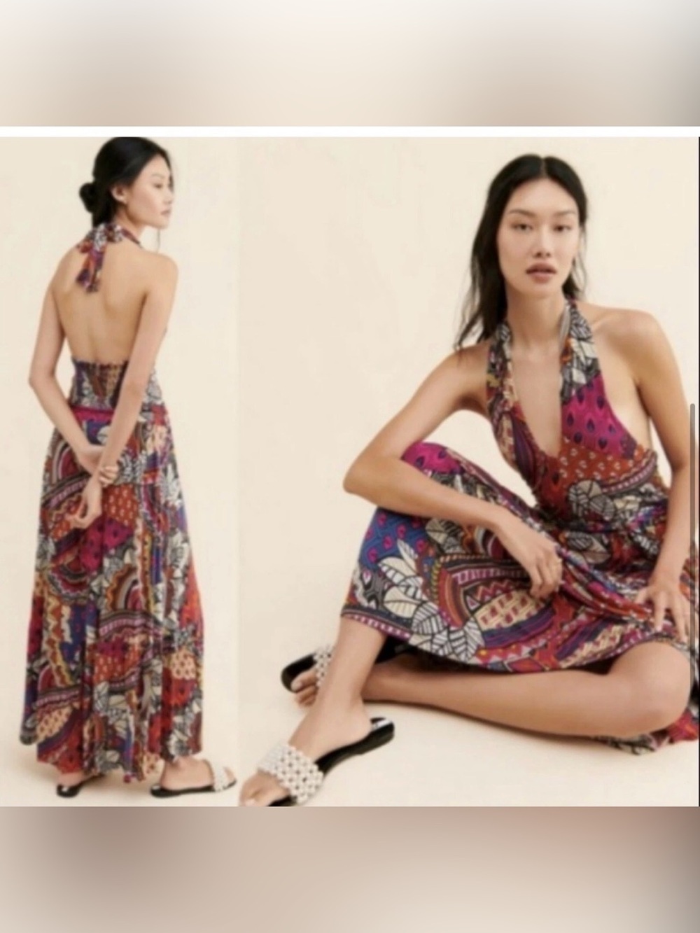 Anthropologie Cynthia Halter Maxi Dress by Maeve Size SP (j6)